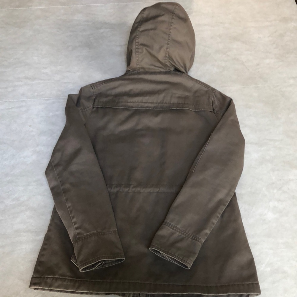 Lucky Brand Women’s Military Field Jacket Hood Full Zip Olive Green Size XS - Picture 11 of 14